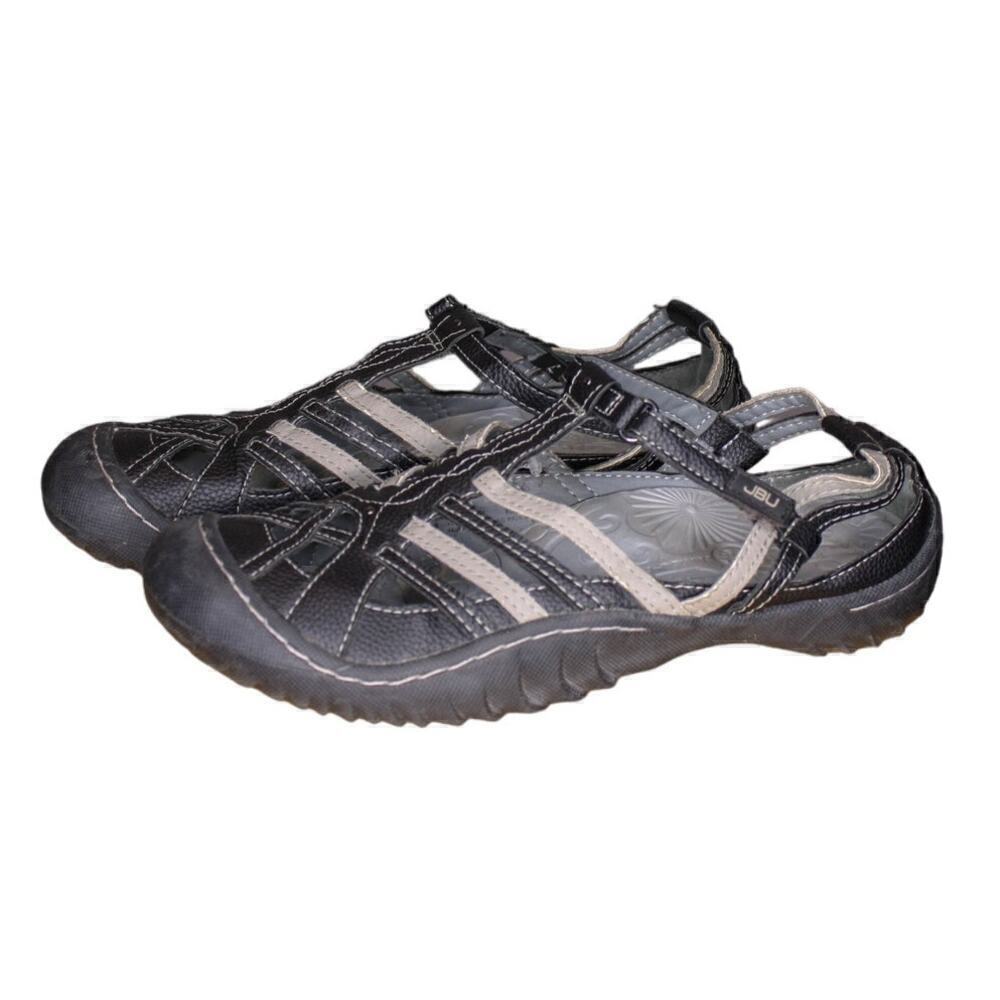 JBU Jambu Designs Shoes Vegan Active Strappy Black Gray 8.5M